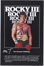 Sylvester Stallone and Mr. T Rocky III Autographed 12" x 18" Movie Poster