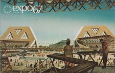 Expo 67 Montréal Canada Man the Explorer Pavilion Vintage Postcard
