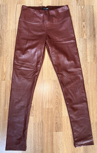 Fashion Nova Brown Faux Leather Straight Tight Women's Pants - Size Medium - NEW