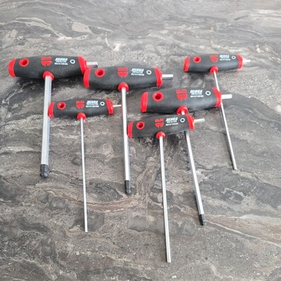 Würth 6 Stück Comfort Grip T-Griff Kugel Sechskant & Sechskantschlüssel Set 2,5 - 8 mm