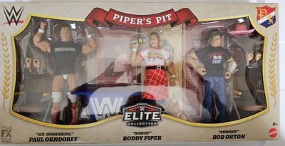 WWE Elite: Piper's Pit Figure Set w/Roddy Piper, Paul Orndorff & Bob Orton - New
