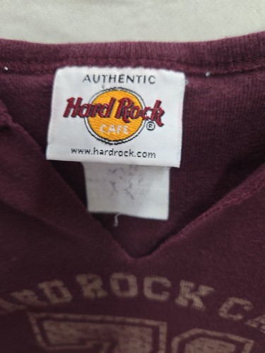 Hard Rock Cafe Niagarafälle Fußball Trikot Erwachsene Medium burgund Schlitz am Ausschnitt - Bild 5 von 8
