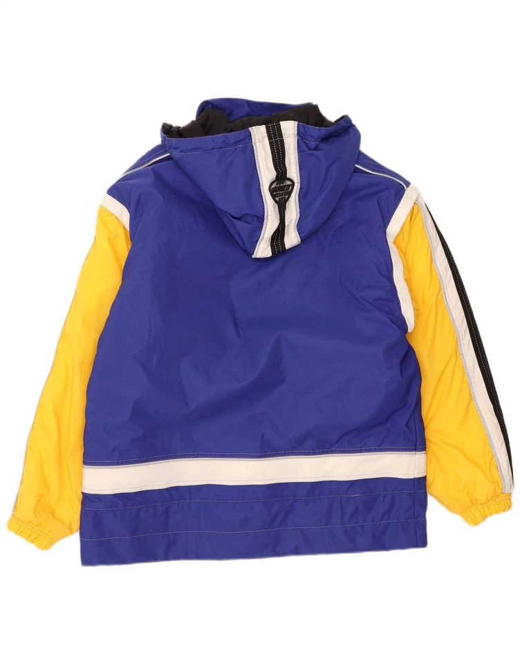 Chaqueta cortavientos con capucha GIGI RIZZI para hombre IT 50 grande azul bloque de color CO13 Foto 2 de 4