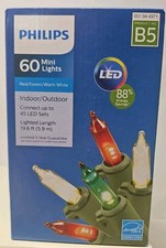 Philips 60 Mini Lights Red Green Warm White Indoor A7 Outdoor NEW