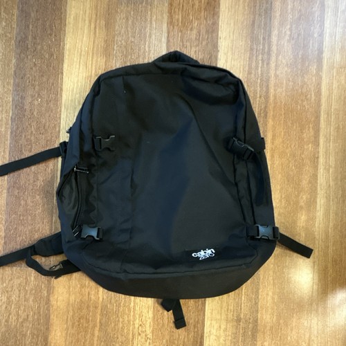 CabinZero Black Backpack Padded Straps, Zip Closure, 15" Laptop, 3 Pockets