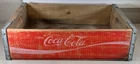 Original Vintage Enjoy Coca-Cola Crate 82 (1982?) Red White Wood 18.25x12.25x5