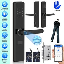 Smart Fingerprint Biometric Door Lock Keyless Entry Password Card Code Key App