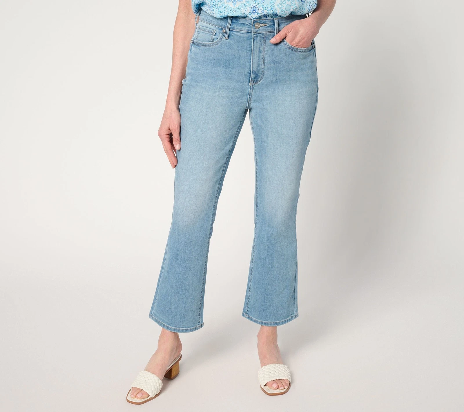 SUNNYLiFE Women's Pants Sz 12 Tall High Rise Billie Ankle Jeans w Blue A680556