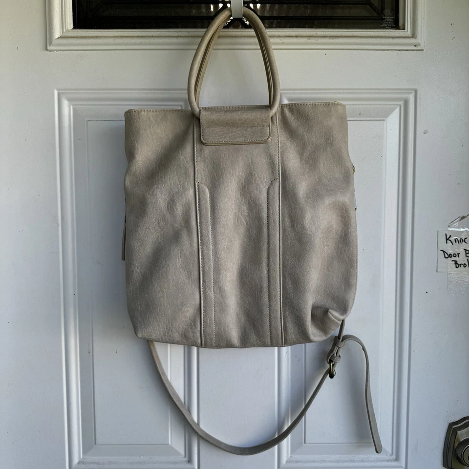 Sasha + Sofi Cartera de Transporte Oculta Bolso de Hombro Grande Crema Bolso 13 x 16” LEER Foto 3 de 4