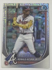 Ronald Acuna Jr. 2025 Bowman Baseball Chrome Mega Box Mojo Refractor #21 Braves