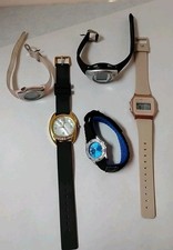 Lot Of 5 Women's Watches Silicone/Plastic/Nylon Bands New Batteries L4