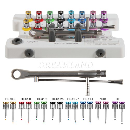 Kit protesi impianto universale dentale chiave dinamometrica cacciaviti set rimozione - Foto 5 di 46