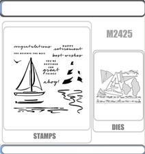 SUNRISE SALING Stamp and Metal Cutting Dies for DIY Handmade Cards Scrapbook