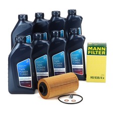 8L ORIGINAL 10W60 + MANN Ölfilter für BMW E34 E39 E32 E38 E31 X5 M60 M62 M73