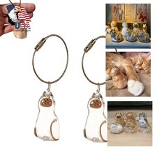Generic Cat 2 Pet Fur Memorial Keychain