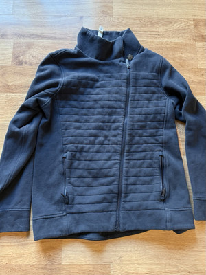Lululemon Fleece Be True Jacket Size 8 Inkwell Blue Quilted Athletic Athleisure