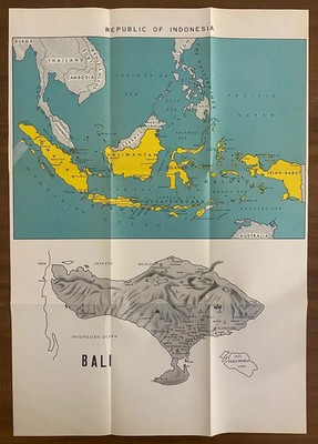 Map of the Republic of Indonesia and Bali