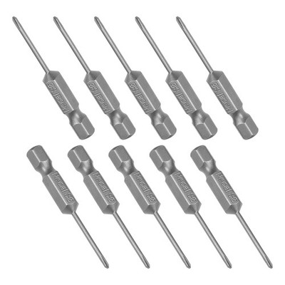 1.6mm PH00 Phillips Screwdriver Bits 50mm 1/4'' Hex Shank for Industry 10Pcs