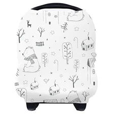 Nursing Cover Breastfeeding Scarf - Baby Car Seat Covers, Infant Stroller Bear