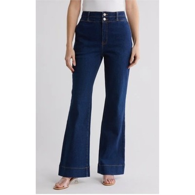 Bagatelle Women's Blue High Waist Full Length Wide Leg Jeans Size 29