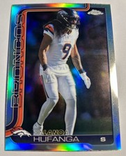 2025 Topps Chrome Football TALANOA HUFANGA Denver Broncos Refractor 94