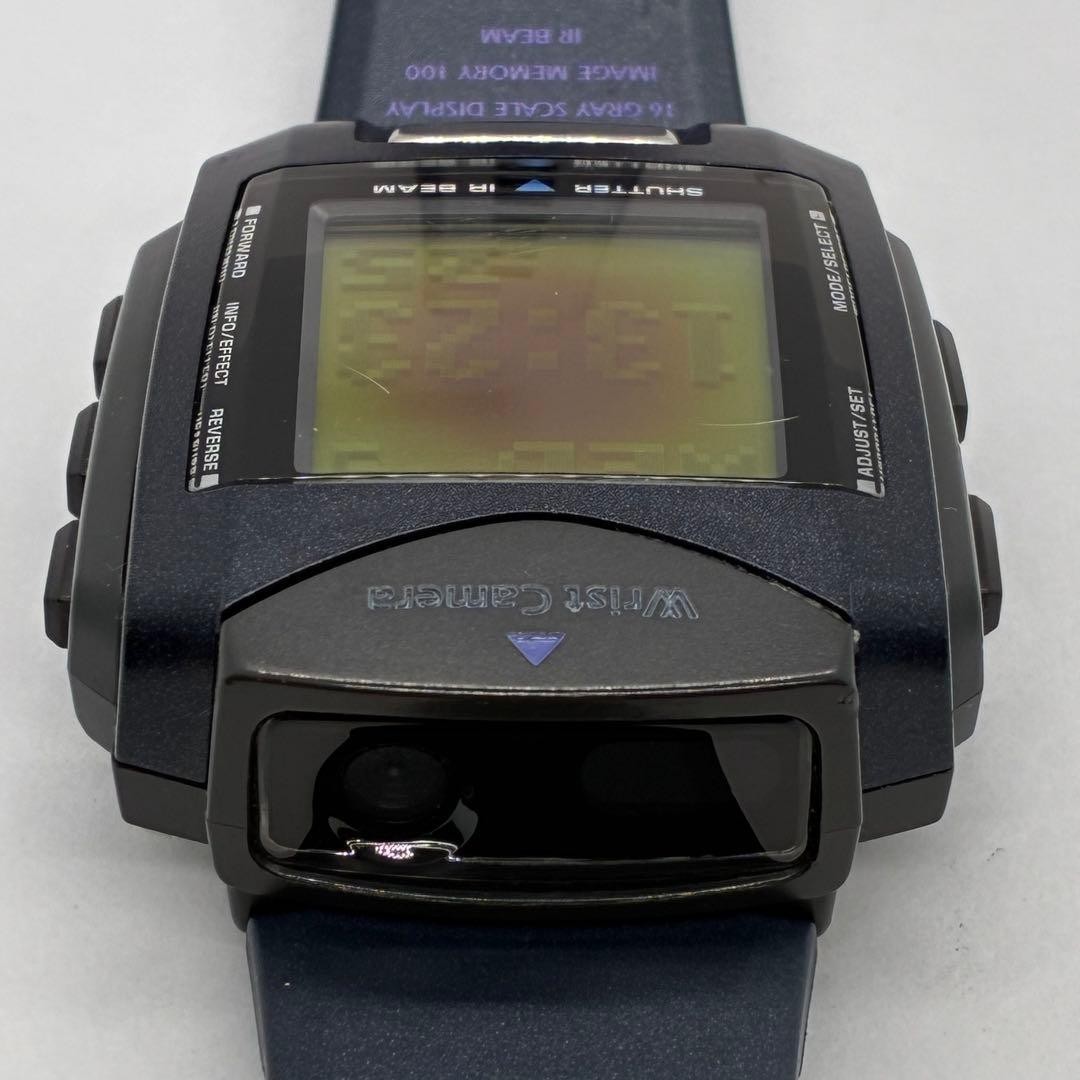 CASIO WQV-1 WRIST CAMERA men Quartz Silver Watch Japan - Rank B