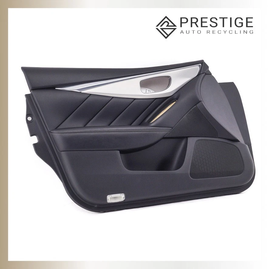 2016-2021 INFINITI Q50 Sedan Door Trim Panel Cover Front Left Black 80901-4HH0A - Image 3 of 4