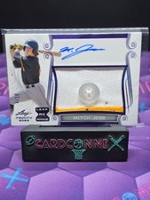 2023 Leaf Trinity Mitch Jebb Button Patch Purple RC /10 Pittsburgh Pirates