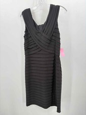 Pre-Owned Adrianna Papell Black Size 14 Knee Length Short Sleeve Dress