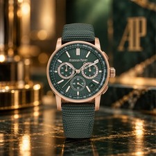 Audemars Piguet CODE 11.59 Chronograph 26393OR.OO.A056KB.01 Rose Gold Green 41mm