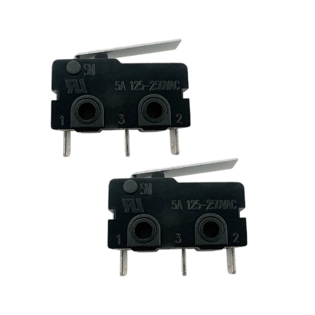 2x ZIPPY SM-05H-01A0-Z Lever Limit Micro Switch 3 Pins 5A 125