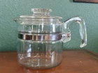 Pyrex Vintage Flameware 7754-B Glass Percolator Coffee Pot 2-4 Cup Lid Only Chip
