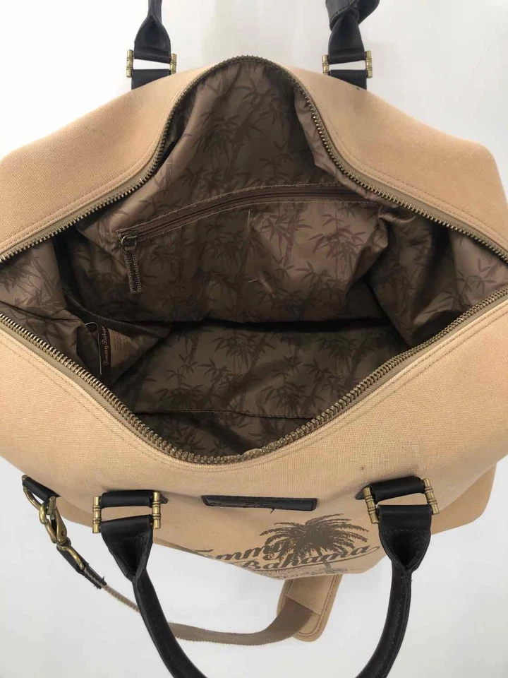 Pre-Owned Tommy Bahama Tan Duffle Travel Bag - Image 2 of 3