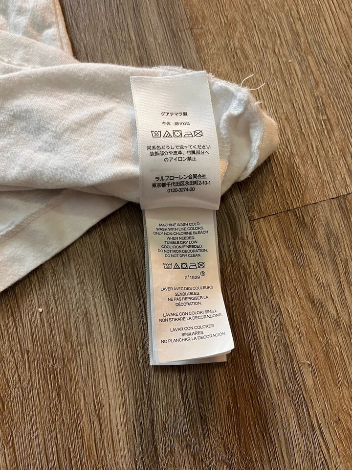 MENS LARGE Polo Ralph Lauren Classic Fit Polo Bear Preppy white Cotton T-Shirt - Image 4 of 4