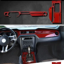 Center Dash Board Panel Cover Gear Shift Cup Holder Trim For 10-14 Ford Mustang