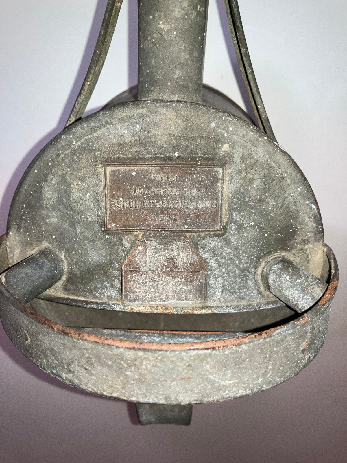 Antique Watering Sprinkler Can Hodges Wotherspoon Philly PA RARE See pics