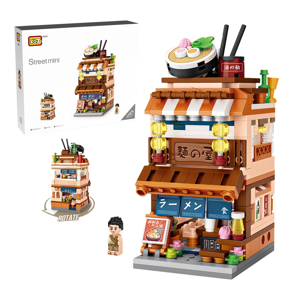 Street View Japanese Ramen shop LOZ Diamond Building Blocks iBlock Fun 1654 - Image 2 of 3