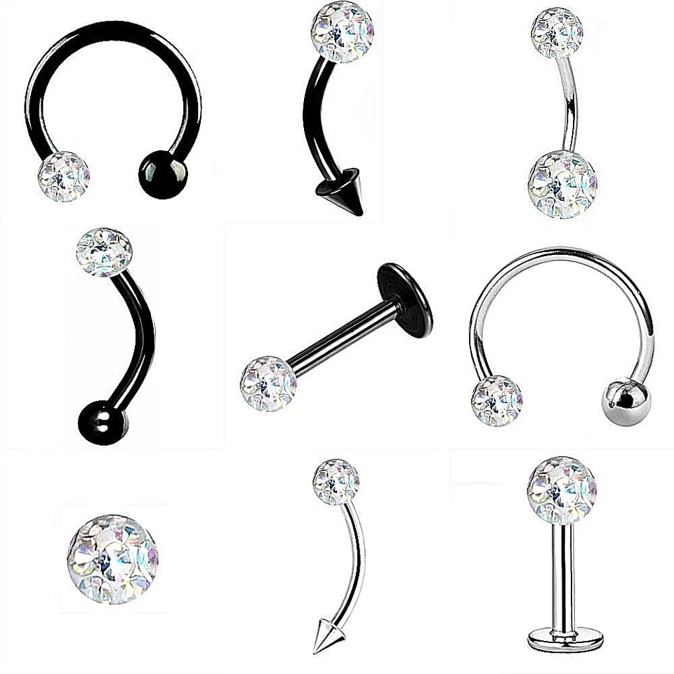 FERIDO PIERCING LABRET MONROE LIPPENPIERCING MADONNA KUGEL TRAGUS BAUCHNABEL - Bild 1 von 1