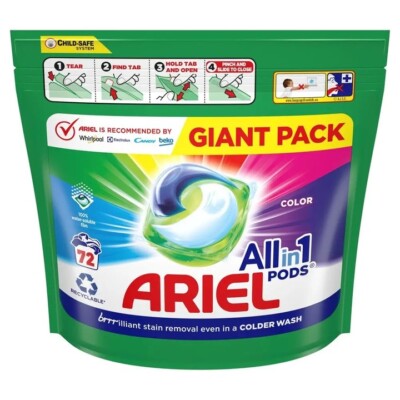 ARIEL Pods Color Washing Machine capsules 72/144 pcs All-in-1 Pods NEW XXL  Pack | eBay