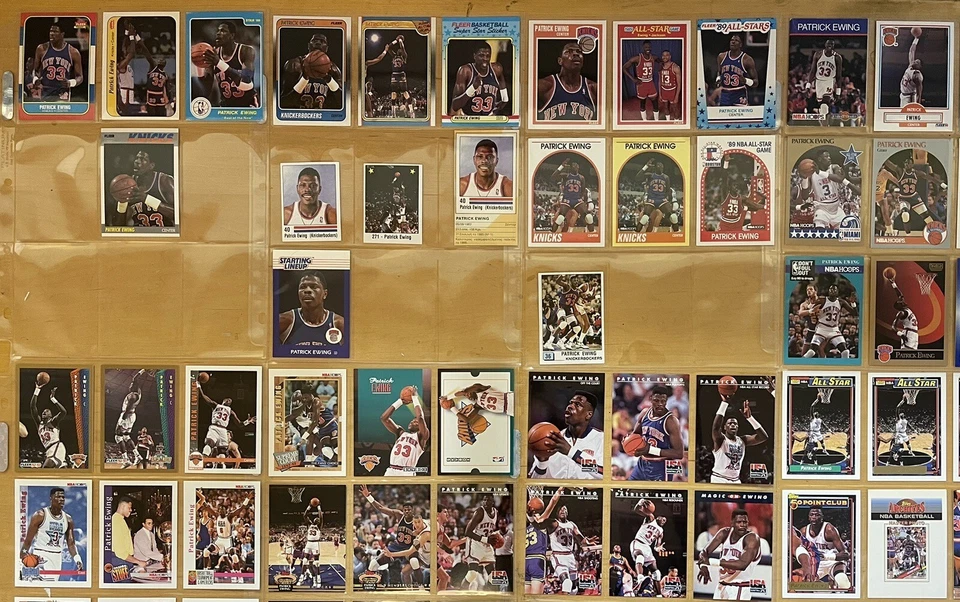 *Patrick Ewing Mega Lote De 293 Diferentes Con Novatos, Griegos, Paralelos, Cargado Foto 3 de 4