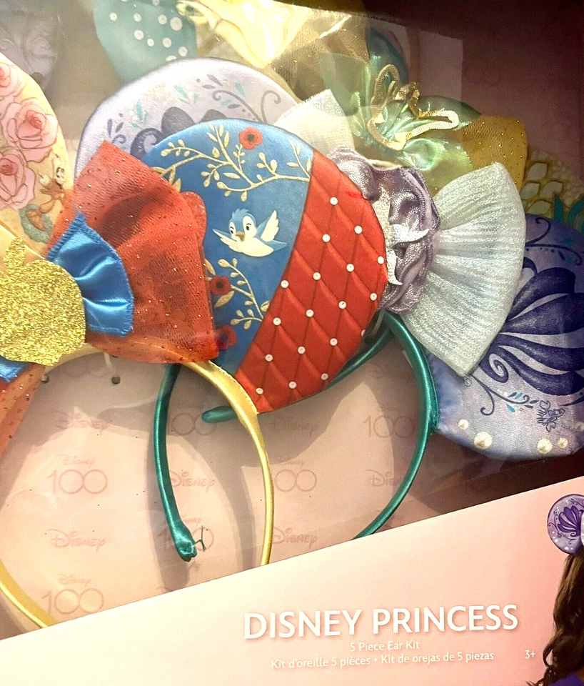Disney Princess Ears Five Headbands Ariel Belle Jasmine Snow White Rapunzel - Image 3 of 4