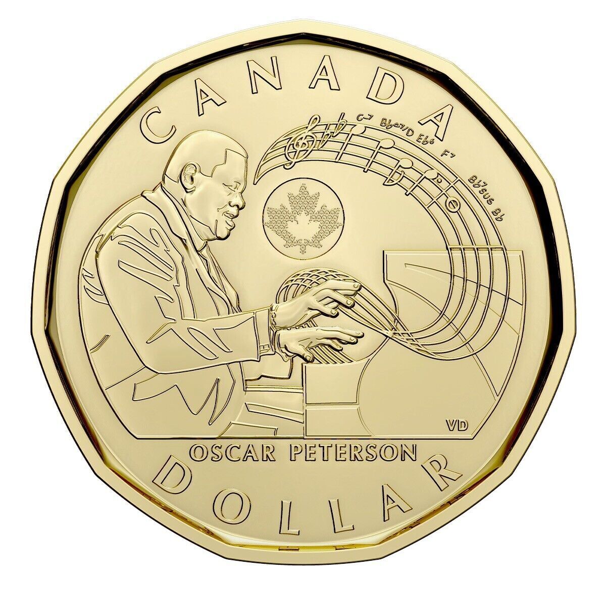 Canada 2022 Oscar Peterson BU UNC Colourized & Plain Loonie Set!!