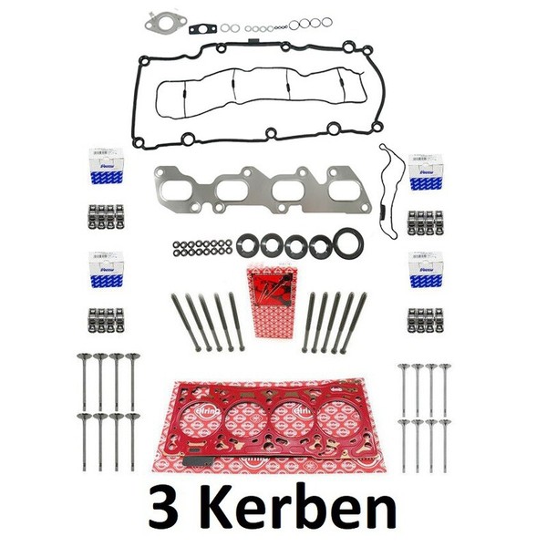 Dichtsatz 3 Kerben+Schrauben+Ventile FüR Vw T6 Man Tge 2.0 Tdi Cxh Cxg Cxe Das-image