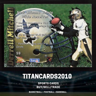 Derrell Mitchell New Orleans Saints 1995 Pacific Prisms SILVER