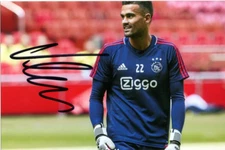 AJAX: BENJAMIN VAN LEER SIGNED 6x4 ACTION PHOTO+COA