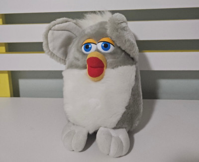FURBY PLUSH TOY KO 90S GREY AND WHITE 22CM