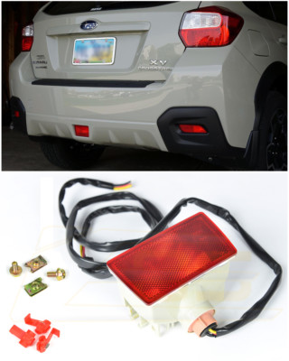 For 11-14 WRX STi 13-Up XV Crosstek CRYSTAL RED Rear Fog Light Tail Brake Lamps