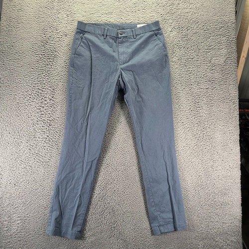 GAP Chino Hose Herren 34x32 hellblau schmal gerade Baumwolle Stretch Preppy