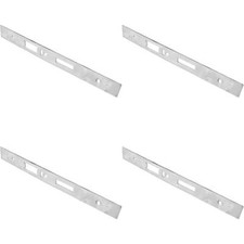 4er PACK DIN Fluchtschloss Türrahmen Forend Strike & Pack Blankstahl ECKIG