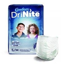 Comfees DriNite Juniors Youth Youth Absorbent Underwear Small / Medium 38/65 Lbs